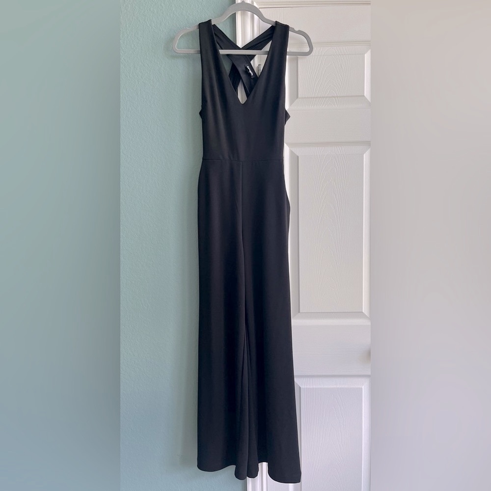 Express Black Sleeveless Jumpsuit